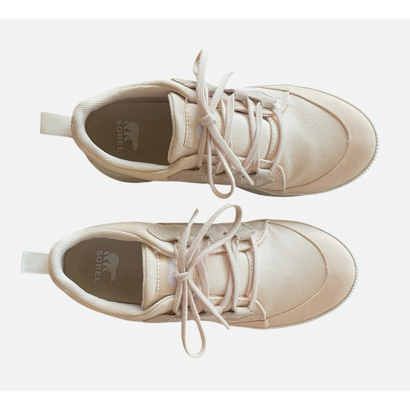 SOREL Out N About III Women Size 9 Peach Low Waterproof Canvas Platform Sneakers - Picture 3 of 9